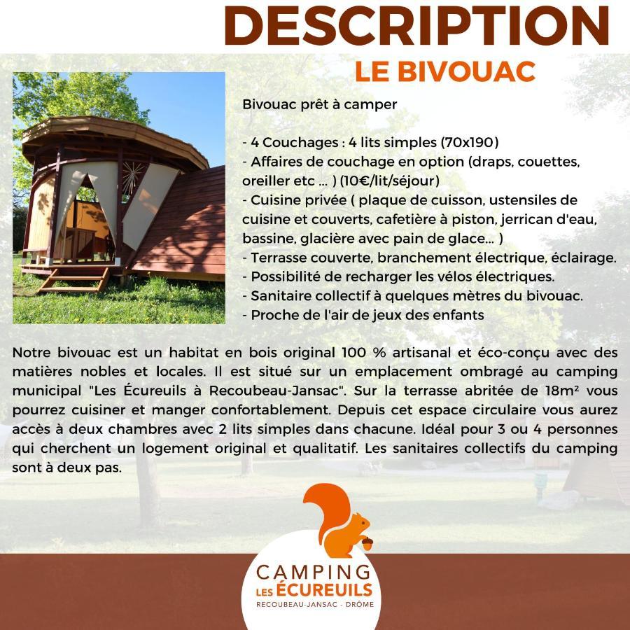 Habitat Createur - Hebergements Insolites Au Camping Municipal "Les Ecureuils" Recoubeau-Jansac Eksteriør billede