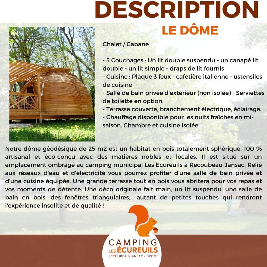 Habitat Createur - Hebergements Insolites Au Camping Municipal "Les Ecureuils" Recoubeau-Jansac Eksteriør billede
